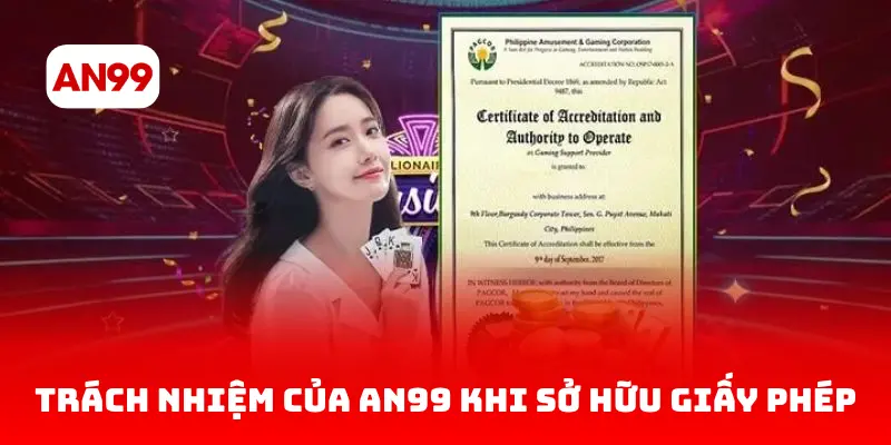Trách nhiệm của AN99 khi sở hữu giấy phép
